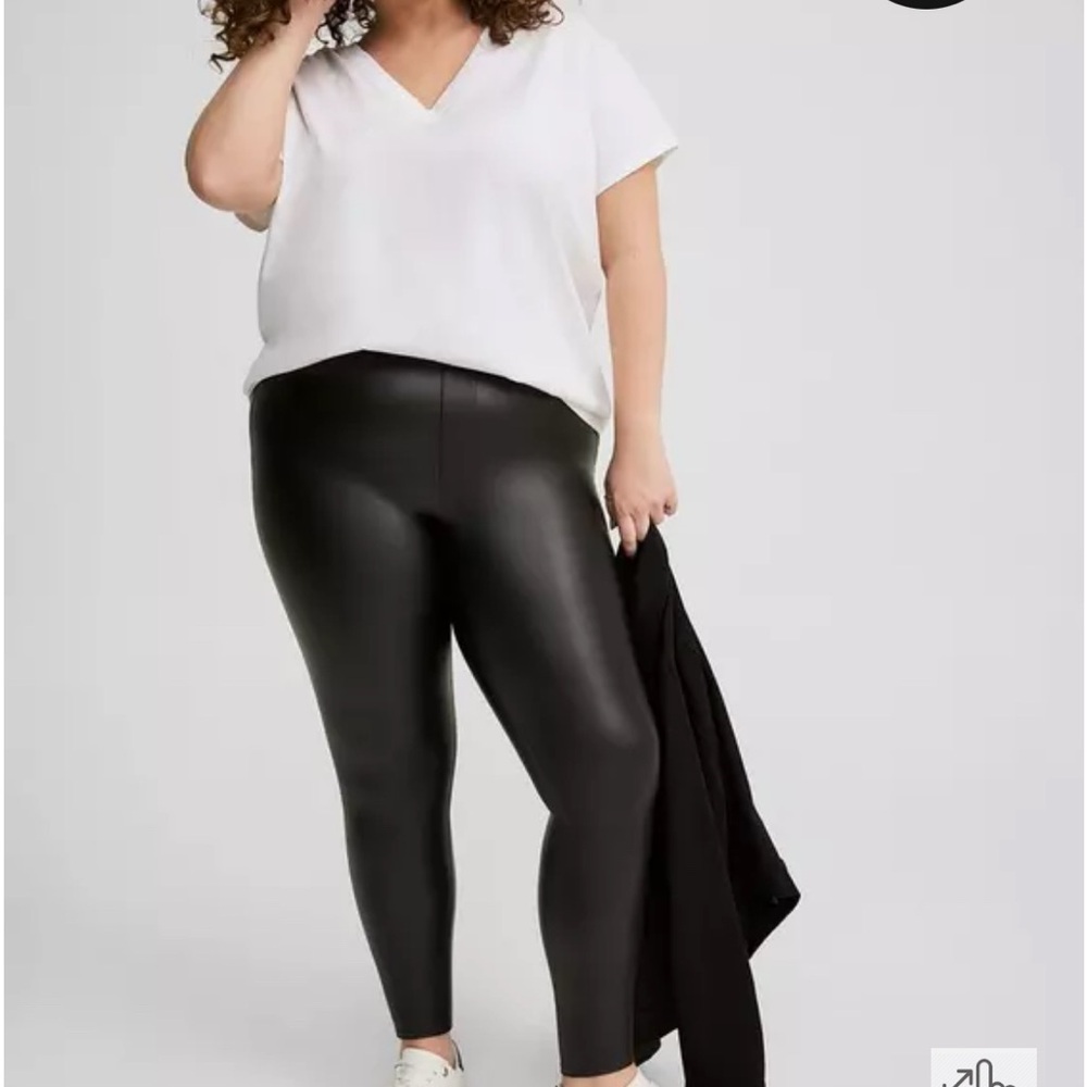 Torrid Full Length Black Faux Leather Leggings